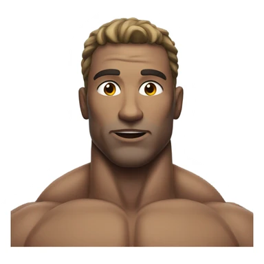 muscle man figure in the water sticker