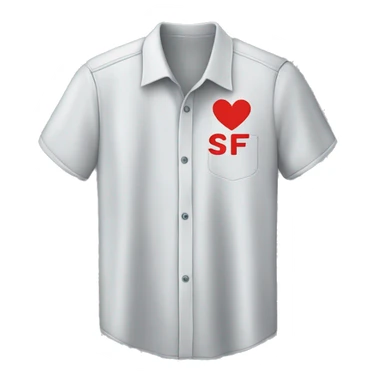 shirt with “I ❤️ SF” sticker