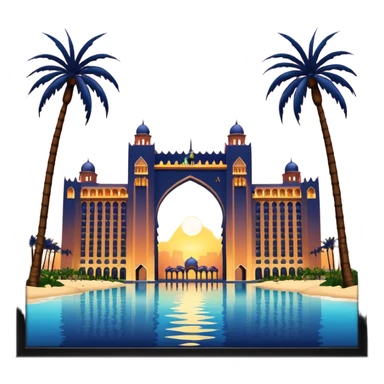 Atlantis the Palm Dubaï at sunset sticker