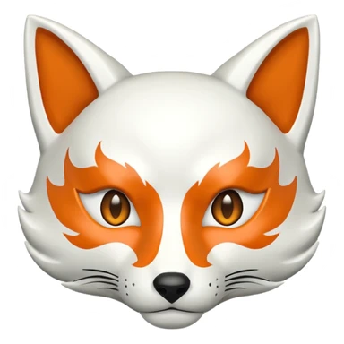 Kitsune mask sticker