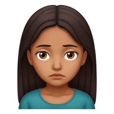 Mexican girl with very sad sticker