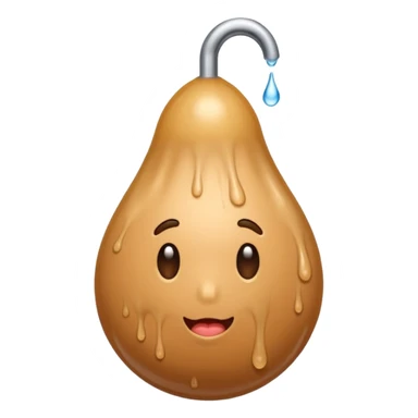 cum dripping penis with hairy balls sticker
