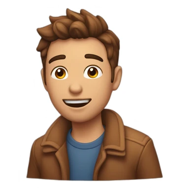 Homme qui fait un bisous avec un coeur sticker