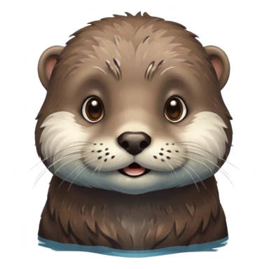 Otter with bi grey beard sticker