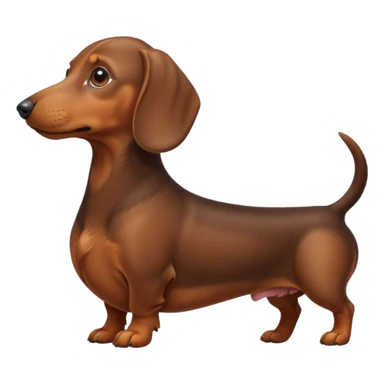 dachshund side view sticker