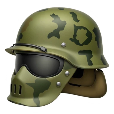 military helmet in camouflage sticker