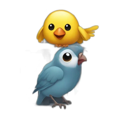 A child in a large bird with his head sticking out the window sticker