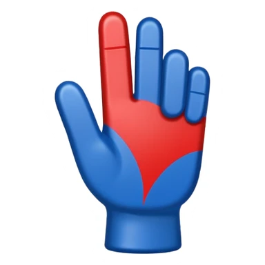 foam finger american football blue (#00A3E0) and red (#F9423A) sticker