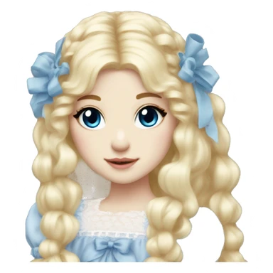 sweet lolita blond hair blue eyes white skin sticker