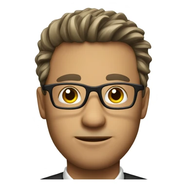 a business man with cool hair and eyeglasses sticker