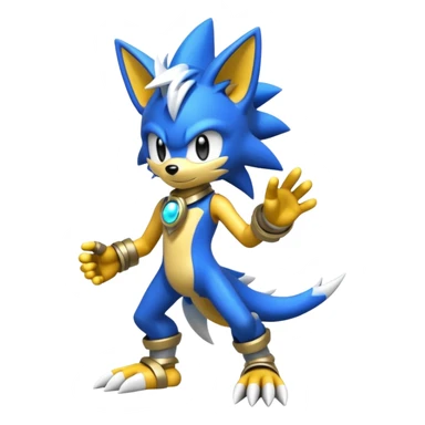 Mechanical Furry Cute Shiny Sonic-Zeraora-WickerBeast-Protogen-Primagen-Fakémon Full Body sticker