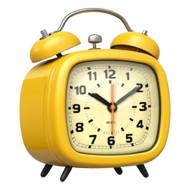 yellow alarm clock sticker