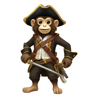 Musketeer monkey sticker