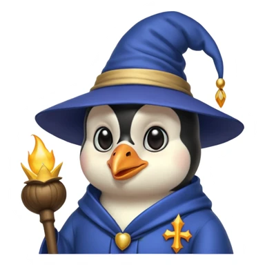 Penguin Wizard gay crush sur un singe sticker