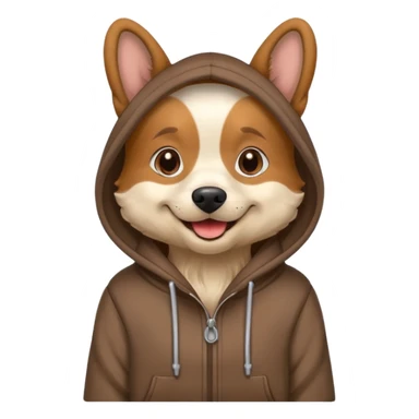 Dog wearing a hoodie ￼ sticker