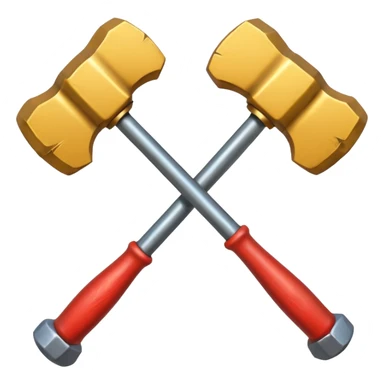 croisement de 2 marteaux différent (en mode duel, qui des deux va gagner) sticker