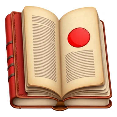 open book with completely red pages sticker