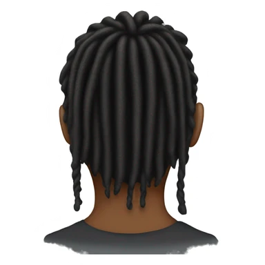 Back of a mans head who has dreads sticker