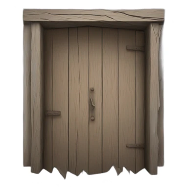 broken wooden door sticker