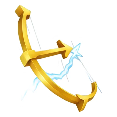 bow made out of lightening bolt hitting a target  sticker