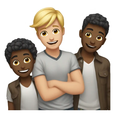 playful moments with gay boys sticker