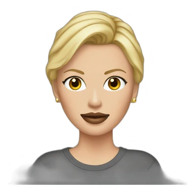 charlize theron realistic wearing t-shirt sticker