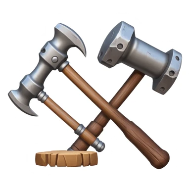 croisement de 2 marteaux différent` (en mode duel, qui des deux va gagner) sticker