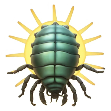 Sunshine behind isopod sticker