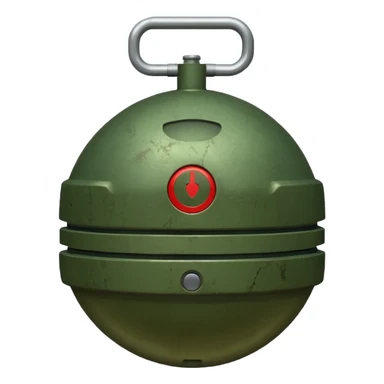 military green anti-personnel mine sticker