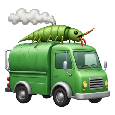  Dribble’s smoking roach-shaped exterminators moving truck  sticker