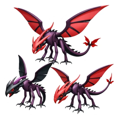 Shiny Oily Glossy Smooth Soft Yveltal-Scyther-Darkrai-Genesect-Lunala-Vikavolt-fusion sticker