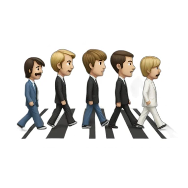 4 man abbey road sticker