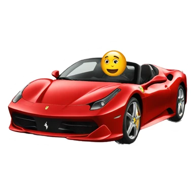 Santa in a Ferrari  sticker