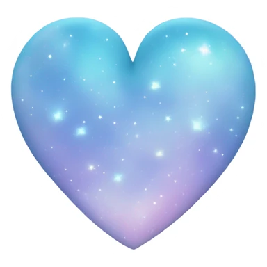 Pastel blue galaxy heart sticker