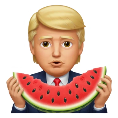 trump eating watermelon sticker