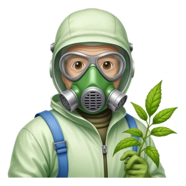 old Bob spraying weed killer  from the toxic avenger sticker