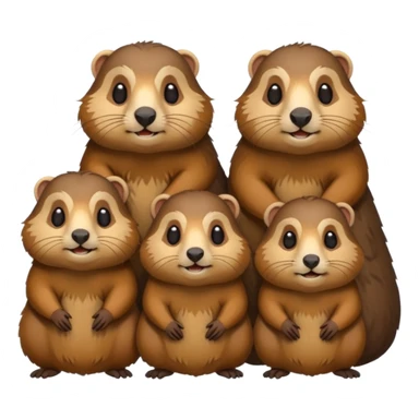 famille de marmotte sticker