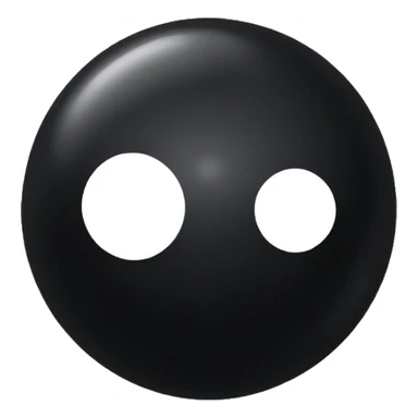 Black Ball with MB written on it. Nothing else no holes. sticker