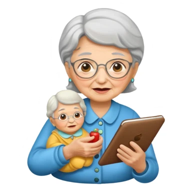 Grandma holding ba y sticker