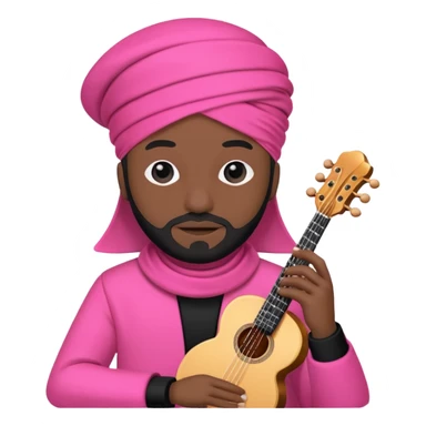 pink musician black qoman  sticker