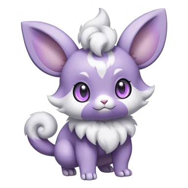 Minccino-Espurr-Fakémon-hybrid-creature (full body)  sticker