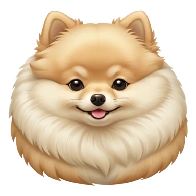 Meme-Worthy Cute Sleeping Cream Pomeranian Portrait Emoji, Head resting peacefully with a contented smile, showcasing a delightfully compact build and a luxuriously soft, fluffy cream Fur, eyes shut in a serene nap, Simplified yet hilariously adorable features, highly detailed, glowing with a soft, drowsy light, high shine, relaxed and utterly lovable, stylized with an air of playful laziness, bright and heartwarming, soft glowing outline, capturing the essence of a comically sleepy companion, so meme-worthy it feels like it could instantly become the next viral sensation of adorable slumber! sticker