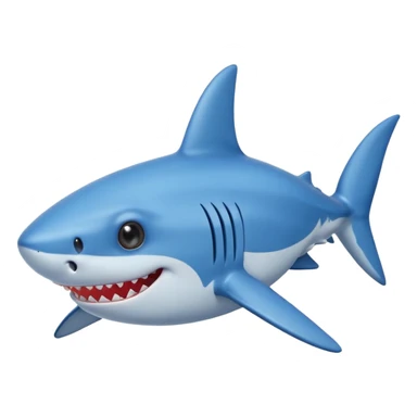 Shark with star eyes emoji sticker