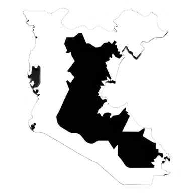 jordan map icon black and white no background sticker