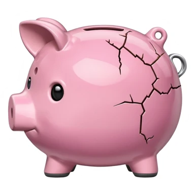 empty piggy bank sticker