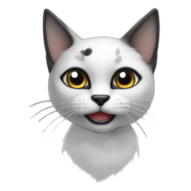 White tomcat with black stains sticker