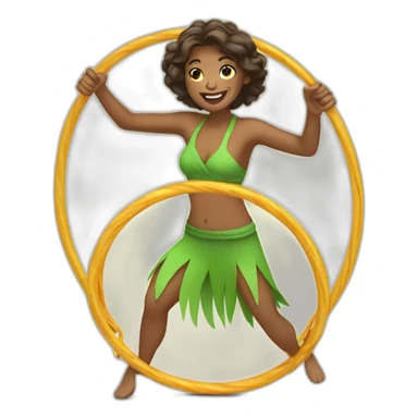 hula hooping sticker