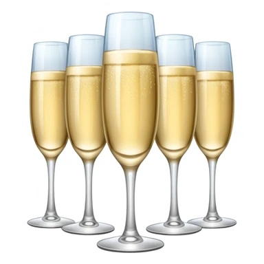tower of champagne glasses sticker