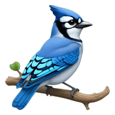 bluejay bird no branch sticker