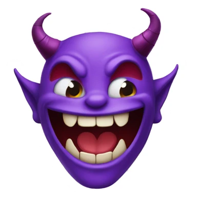purple Devil laughing emoji sticker